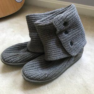 UGG Grey Knit Classic Cardy Boot